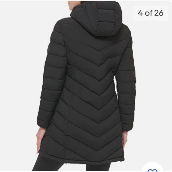 Calvin Klein Women's Chevron Quilting Casual Light Jacket L Black - Picture 3 of 7